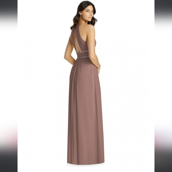 Jenny Packham Rhinestone Waist Dress In Rose Style JP1023 Womens 4 NWT - Picture 4 of 10